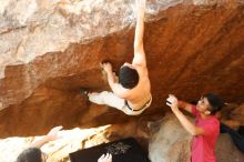 Bouldering in Hueco Tanks on 11/09/2019 with Blue Lizard Climbing and Yoga

Filename: SRM_20191109_1739130.jpg
Aperture: f/4.0
Shutter Speed: 1/250
Body: Canon EOS-1D Mark II
Lens: Canon EF 50mm f/1.8 II