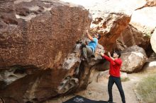 Bouldering in Hueco Tanks on 11/10/2019 with Blue Lizard Climbing and Yoga

Filename: SRM_20191110_1049270.jpg
Aperture: f/5.6
Shutter Speed: 1/250
Body: Canon EOS-1D Mark II
Lens: Canon EF 16-35mm f/2.8 L