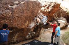 Bouldering in Hueco Tanks on 11/10/2019 with Blue Lizard Climbing and Yoga

Filename: SRM_20191110_1052100.jpg
Aperture: f/5.6
Shutter Speed: 1/250
Body: Canon EOS-1D Mark II
Lens: Canon EF 16-35mm f/2.8 L