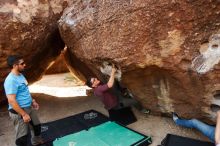 Bouldering in Hueco Tanks on 11/10/2019 with Blue Lizard Climbing and Yoga

Filename: SRM_20191110_1103280.jpg
Aperture: f/4.0
Shutter Speed: 1/500
Body: Canon EOS-1D Mark II
Lens: Canon EF 16-35mm f/2.8 L