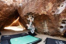 Bouldering in Hueco Tanks on 11/10/2019 with Blue Lizard Climbing and Yoga

Filename: SRM_20191110_1110380.jpg
Aperture: f/4.0
Shutter Speed: 1/320
Body: Canon EOS-1D Mark II
Lens: Canon EF 16-35mm f/2.8 L