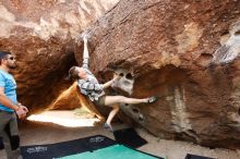 Bouldering in Hueco Tanks on 11/10/2019 with Blue Lizard Climbing and Yoga

Filename: SRM_20191110_1110470.jpg
Aperture: f/4.0
Shutter Speed: 1/320
Body: Canon EOS-1D Mark II
Lens: Canon EF 16-35mm f/2.8 L