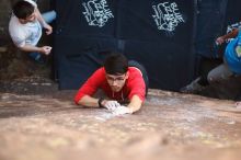 Bouldering in Hueco Tanks on 11/10/2019 with Blue Lizard Climbing and Yoga

Filename: SRM_20191110_1133280.jpg
Aperture: f/2.0
Shutter Speed: 1/400
Body: Canon EOS-1D Mark II
Lens: Canon EF 50mm f/1.8 II