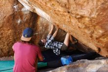 Bouldering in Hueco Tanks on 11/10/2019 with Blue Lizard Climbing and Yoga

Filename: SRM_20191110_1151550.jpg
Aperture: f/4.0
Shutter Speed: 1/320
Body: Canon EOS-1D Mark II
Lens: Canon EF 16-35mm f/2.8 L