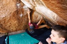 Bouldering in Hueco Tanks on 11/10/2019 with Blue Lizard Climbing and Yoga

Filename: SRM_20191110_1152500.jpg
Aperture: f/4.0
Shutter Speed: 1/200
Body: Canon EOS-1D Mark II
Lens: Canon EF 16-35mm f/2.8 L