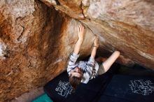 Bouldering in Hueco Tanks on 11/10/2019 with Blue Lizard Climbing and Yoga

Filename: SRM_20191110_1156530.jpg
Aperture: f/4.0
Shutter Speed: 1/200
Body: Canon EOS-1D Mark II
Lens: Canon EF 16-35mm f/2.8 L