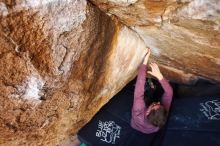 Bouldering in Hueco Tanks on 11/10/2019 with Blue Lizard Climbing and Yoga

Filename: SRM_20191110_1159000.jpg
Aperture: f/4.0
Shutter Speed: 1/160
Body: Canon EOS-1D Mark II
Lens: Canon EF 16-35mm f/2.8 L