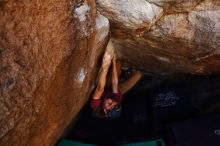 Bouldering in Hueco Tanks on 11/10/2019 with Blue Lizard Climbing and Yoga

Filename: SRM_20191110_1204110.jpg
Aperture: f/5.6
Shutter Speed: 1/320
Body: Canon EOS-1D Mark II
Lens: Canon EF 16-35mm f/2.8 L