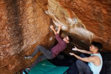 Bouldering in Hueco Tanks on 11/10/2019 with Blue Lizard Climbing and Yoga

Filename: SRM_20191110_1222250.jpg
Aperture: f/5.6
Shutter Speed: 1/250
Body: Canon EOS-1D Mark II
Lens: Canon EF 16-35mm f/2.8 L