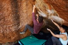 Bouldering in Hueco Tanks on 11/10/2019 with Blue Lizard Climbing and Yoga

Filename: SRM_20191110_1222330.jpg
Aperture: f/5.6
Shutter Speed: 1/250
Body: Canon EOS-1D Mark II
Lens: Canon EF 16-35mm f/2.8 L