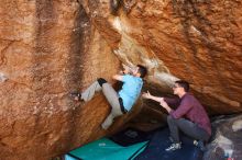 Bouldering in Hueco Tanks on 11/10/2019 with Blue Lizard Climbing and Yoga

Filename: SRM_20191110_1229320.jpg
Aperture: f/5.6
Shutter Speed: 1/250
Body: Canon EOS-1D Mark II
Lens: Canon EF 16-35mm f/2.8 L