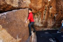 Bouldering in Hueco Tanks on 11/10/2019 with Blue Lizard Climbing and Yoga

Filename: SRM_20191110_1238510.jpg
Aperture: f/5.6
Shutter Speed: 1/250
Body: Canon EOS-1D Mark II
Lens: Canon EF 16-35mm f/2.8 L
