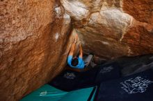 Bouldering in Hueco Tanks on 11/10/2019 with Blue Lizard Climbing and Yoga

Filename: SRM_20191110_1242300.jpg
Aperture: f/5.6
Shutter Speed: 1/250
Body: Canon EOS-1D Mark II
Lens: Canon EF 16-35mm f/2.8 L
