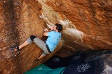 Bouldering in Hueco Tanks on 11/10/2019 with Blue Lizard Climbing and Yoga

Filename: SRM_20191110_1248540.jpg
Aperture: f/5.6
Shutter Speed: 1/250
Body: Canon EOS-1D Mark II
Lens: Canon EF 16-35mm f/2.8 L