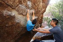 Bouldering in Hueco Tanks on 11/10/2019 with Blue Lizard Climbing and Yoga

Filename: SRM_20191110_1307520.jpg
Aperture: f/4.0
Shutter Speed: 1/250
Body: Canon EOS-1D Mark II
Lens: Canon EF 16-35mm f/2.8 L