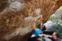 Bouldering in Hueco Tanks on 11/10/2019 with Blue Lizard Climbing and Yoga

Filename: SRM_20191110_1336510.jpg
Aperture: f/4.5
Shutter Speed: 1/250
Body: Canon EOS-1D Mark II
Lens: Canon EF 16-35mm f/2.8 L