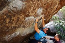 Bouldering in Hueco Tanks on 11/10/2019 with Blue Lizard Climbing and Yoga

Filename: SRM_20191110_1336520.jpg
Aperture: f/4.5
Shutter Speed: 1/250
Body: Canon EOS-1D Mark II
Lens: Canon EF 16-35mm f/2.8 L