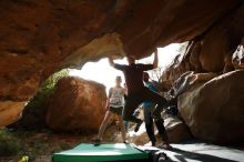 Bouldering in Hueco Tanks on 11/10/2019 with Blue Lizard Climbing and Yoga

Filename: SRM_20191110_1434050.jpg
Aperture: f/5.6
Shutter Speed: 1/640
Body: Canon EOS-1D Mark II
Lens: Canon EF 16-35mm f/2.8 L