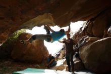 Bouldering in Hueco Tanks on 11/10/2019 with Blue Lizard Climbing and Yoga

Filename: SRM_20191110_1437240.jpg
Aperture: f/5.6
Shutter Speed: 1/800
Body: Canon EOS-1D Mark II
Lens: Canon EF 16-35mm f/2.8 L