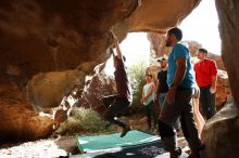 Bouldering in Hueco Tanks on 11/10/2019 with Blue Lizard Climbing and Yoga

Filename: SRM_20191110_1443140.jpg
Aperture: f/5.6
Shutter Speed: 1/200
Body: Canon EOS-1D Mark II
Lens: Canon EF 16-35mm f/2.8 L