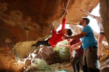 Bouldering in Hueco Tanks on 11/10/2019 with Blue Lizard Climbing and Yoga

Filename: SRM_20191110_1444540.jpg
Aperture: f/5.6
Shutter Speed: 1/200
Body: Canon EOS-1D Mark II
Lens: Canon EF 16-35mm f/2.8 L