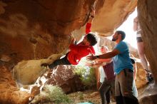 Bouldering in Hueco Tanks on 11/10/2019 with Blue Lizard Climbing and Yoga

Filename: SRM_20191110_1444550.jpg
Aperture: f/5.6
Shutter Speed: 1/200
Body: Canon EOS-1D Mark II
Lens: Canon EF 16-35mm f/2.8 L