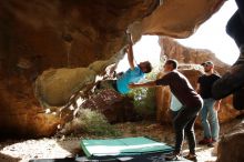 Bouldering in Hueco Tanks on 11/10/2019 with Blue Lizard Climbing and Yoga

Filename: SRM_20191110_1447050.jpg
Aperture: f/5.6
Shutter Speed: 1/400
Body: Canon EOS-1D Mark II
Lens: Canon EF 16-35mm f/2.8 L