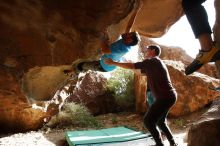Bouldering in Hueco Tanks on 11/10/2019 with Blue Lizard Climbing and Yoga

Filename: SRM_20191110_1447080.jpg
Aperture: f/5.6
Shutter Speed: 1/400
Body: Canon EOS-1D Mark II
Lens: Canon EF 16-35mm f/2.8 L