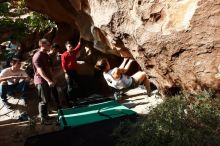 Bouldering in Hueco Tanks on 11/10/2019 with Blue Lizard Climbing and Yoga

Filename: SRM_20191110_1458360.jpg
Aperture: f/8.0
Shutter Speed: 1/400
Body: Canon EOS-1D Mark II
Lens: Canon EF 16-35mm f/2.8 L