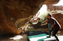 Bouldering in Hueco Tanks on 11/10/2019 with Blue Lizard Climbing and Yoga

Filename: SRM_20191110_1506490.jpg
Aperture: f/5.6
Shutter Speed: 1/320
Body: Canon EOS-1D Mark II
Lens: Canon EF 16-35mm f/2.8 L