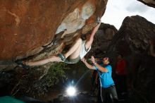 Bouldering in Hueco Tanks on 11/10/2019 with Blue Lizard Climbing and Yoga

Filename: SRM_20191110_1619050.jpg
Aperture: f/8.0
Shutter Speed: 1/250
Body: Canon EOS-1D Mark II
Lens: Canon EF 16-35mm f/2.8 L