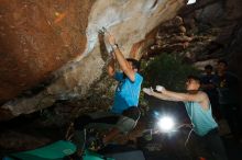 Bouldering in Hueco Tanks on 11/10/2019 with Blue Lizard Climbing and Yoga

Filename: SRM_20191110_1625490.jpg
Aperture: f/8.0
Shutter Speed: 1/250
Body: Canon EOS-1D Mark II
Lens: Canon EF 16-35mm f/2.8 L