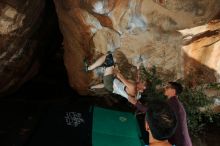 Bouldering in Hueco Tanks on 11/10/2019 with Blue Lizard Climbing and Yoga

Filename: SRM_20191110_1639300.jpg
Aperture: f/8.0
Shutter Speed: 1/250
Body: Canon EOS-1D Mark II
Lens: Canon EF 16-35mm f/2.8 L