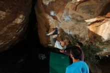 Bouldering in Hueco Tanks on 11/10/2019 with Blue Lizard Climbing and Yoga

Filename: SRM_20191110_1639530.jpg
Aperture: f/8.0
Shutter Speed: 1/250
Body: Canon EOS-1D Mark II
Lens: Canon EF 16-35mm f/2.8 L