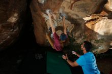 Bouldering in Hueco Tanks on 11/10/2019 with Blue Lizard Climbing and Yoga

Filename: SRM_20191110_1644100.jpg
Aperture: f/8.0
Shutter Speed: 1/250
Body: Canon EOS-1D Mark II
Lens: Canon EF 16-35mm f/2.8 L