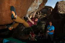 Bouldering in Hueco Tanks on 11/10/2019 with Blue Lizard Climbing and Yoga

Filename: SRM_20191110_1647350.jpg
Aperture: f/8.0
Shutter Speed: 1/250
Body: Canon EOS-1D Mark II
Lens: Canon EF 16-35mm f/2.8 L