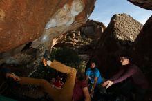 Bouldering in Hueco Tanks on 11/10/2019 with Blue Lizard Climbing and Yoga

Filename: SRM_20191110_1647470.jpg
Aperture: f/8.0
Shutter Speed: 1/250
Body: Canon EOS-1D Mark II
Lens: Canon EF 16-35mm f/2.8 L