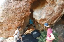 Bouldering in Hueco Tanks on 11/10/2019 with Blue Lizard Climbing and Yoga

Filename: SRM_20191110_1748150.jpg
Aperture: f/2.8
Shutter Speed: 1/125
Body: Canon EOS-1D Mark II
Lens: Canon EF 16-35mm f/2.8 L