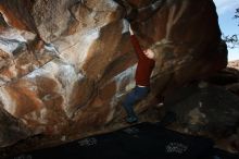 Bouldering in Hueco Tanks on 11/17/2019 with Blue Lizard Climbing and Yoga

Filename: SRM_20191117_1220430.jpg
Aperture: f/8.0
Shutter Speed: 1/250
Body: Canon EOS-1D Mark II
Lens: Canon EF 16-35mm f/2.8 L