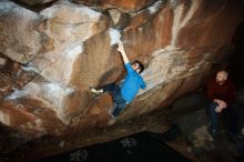 Bouldering in Hueco Tanks on 11/17/2019 with Blue Lizard Climbing and Yoga

Filename: SRM_20191117_1222120.jpg
Aperture: f/8.0
Shutter Speed: 1/250
Body: Canon EOS-1D Mark II
Lens: Canon EF 16-35mm f/2.8 L