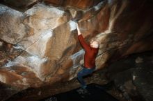 Bouldering in Hueco Tanks on 11/17/2019 with Blue Lizard Climbing and Yoga

Filename: SRM_20191117_1227510.jpg
Aperture: f/8.0
Shutter Speed: 1/250
Body: Canon EOS-1D Mark II
Lens: Canon EF 16-35mm f/2.8 L