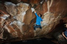 Bouldering in Hueco Tanks on 11/17/2019 with Blue Lizard Climbing and Yoga

Filename: SRM_20191117_1233360.jpg
Aperture: f/8.0
Shutter Speed: 1/200
Body: Canon EOS-1D Mark II
Lens: Canon EF 16-35mm f/2.8 L