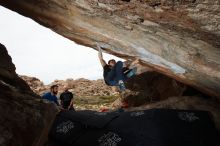 Bouldering in Hueco Tanks on 11/17/2019 with Blue Lizard Climbing and Yoga

Filename: SRM_20191117_1254510.jpg
Aperture: f/14.0
Shutter Speed: 1/250
Body: Canon EOS-1D Mark II
Lens: Canon EF 16-35mm f/2.8 L