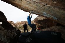 Bouldering in Hueco Tanks on 11/17/2019 with Blue Lizard Climbing and Yoga

Filename: SRM_20191117_1256060.jpg
Aperture: f/8.0
Shutter Speed: 1/250
Body: Canon EOS-1D Mark II
Lens: Canon EF 16-35mm f/2.8 L