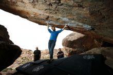 Bouldering in Hueco Tanks on 11/17/2019 with Blue Lizard Climbing and Yoga

Filename: SRM_20191117_1256200.jpg
Aperture: f/8.0
Shutter Speed: 1/250
Body: Canon EOS-1D Mark II
Lens: Canon EF 16-35mm f/2.8 L