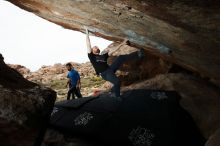 Bouldering in Hueco Tanks on 11/17/2019 with Blue Lizard Climbing and Yoga

Filename: SRM_20191117_1258050.jpg
Aperture: f/7.1
Shutter Speed: 1/250
Body: Canon EOS-1D Mark II
Lens: Canon EF 16-35mm f/2.8 L