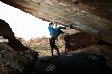 Bouldering in Hueco Tanks on 11/17/2019 with Blue Lizard Climbing and Yoga

Filename: SRM_20191117_1259540.jpg
Aperture: f/7.1
Shutter Speed: 1/250
Body: Canon EOS-1D Mark II
Lens: Canon EF 16-35mm f/2.8 L