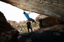 Bouldering in Hueco Tanks on 11/17/2019 with Blue Lizard Climbing and Yoga

Filename: SRM_20191117_1301210.jpg
Aperture: f/7.1
Shutter Speed: 1/250
Body: Canon EOS-1D Mark II
Lens: Canon EF 16-35mm f/2.8 L