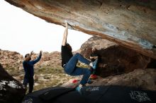 Bouldering in Hueco Tanks on 11/17/2019 with Blue Lizard Climbing and Yoga

Filename: SRM_20191117_1304200.jpg
Aperture: f/7.1
Shutter Speed: 1/250
Body: Canon EOS-1D Mark II
Lens: Canon EF 16-35mm f/2.8 L