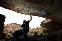 Bouldering in Hueco Tanks on 11/17/2019 with Blue Lizard Climbing and Yoga

Filename: SRM_20191117_1316450.jpg
Aperture: f/8.0
Shutter Speed: 1/250
Body: Canon EOS-1D Mark II
Lens: Canon EF 16-35mm f/2.8 L